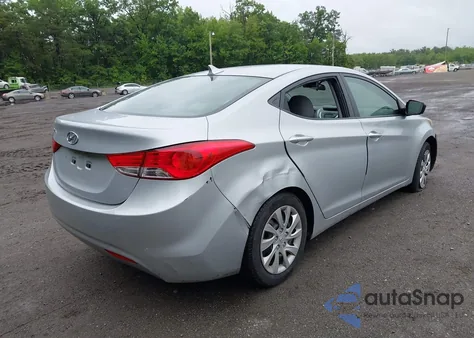 2012 Hyundai Elantra Gls z USA, uszkodzony, nr VIN 5NPDH4AE5CH066675